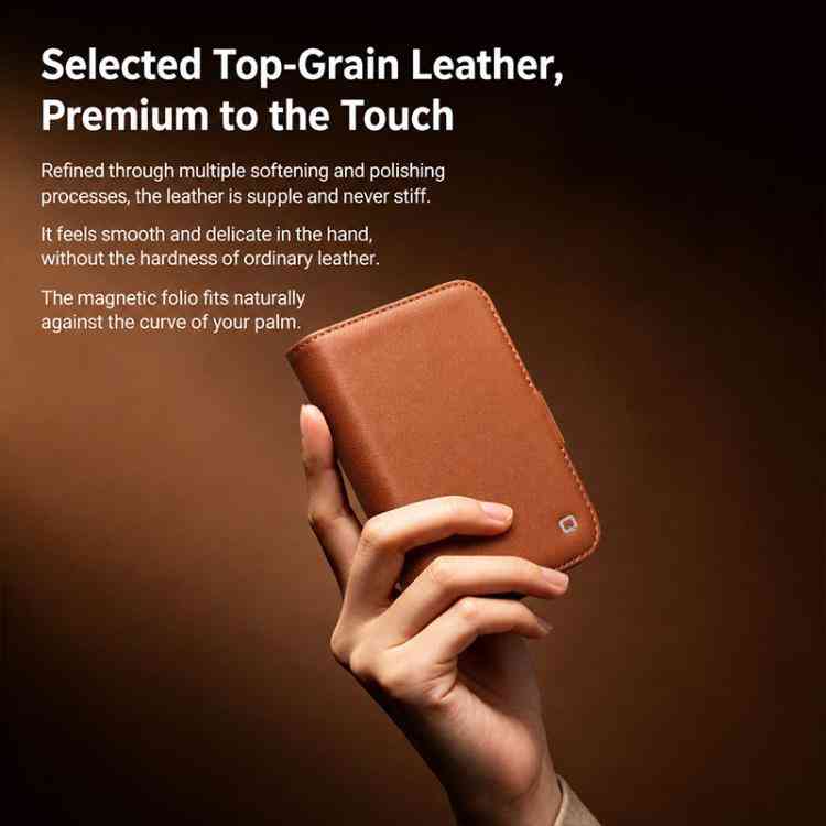 QIALINO Premium Echtleder Handyhülle für iPhone Duo Serie