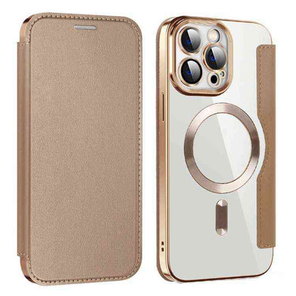 MagSafe RFID Handyhülle TPU + Leder für iPhone 16e | 15 Pro Max | 15 Pro | 15 Plus