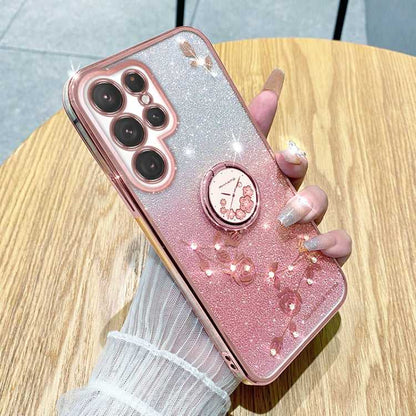 Glitzer TPU Handyhülle mit Ringhalter für Samsung Galaxy S25 5G | S25+ 5G | S25 Ultra 5G | S24 FE 5G | S24 Ultra 5G