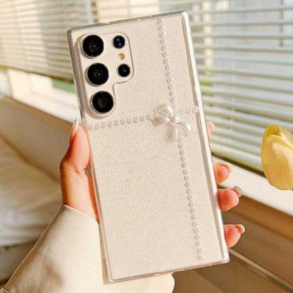 Glitzer Schleife TPU Handyhülle für Samsung Galaxy S25 5G | S25+ 5G | S25 Ultra 5G | S24 FE 5G | S24 Ultra 5G | S24+ 5G