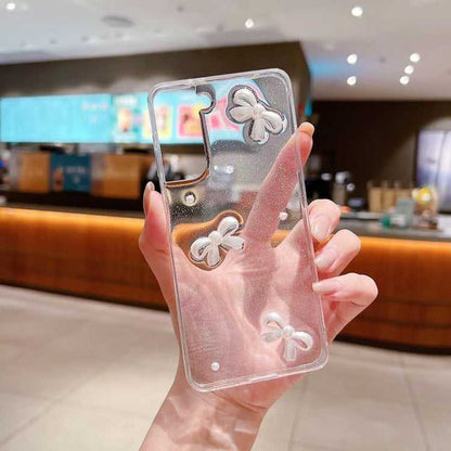Glitzer Schleife TPU Handyhülle für Samsung Galaxy S25 5G | S25+ 5G | S25 Ultra 5G | S24 FE 5G | S24 Ultra 5G | S24+ 5G