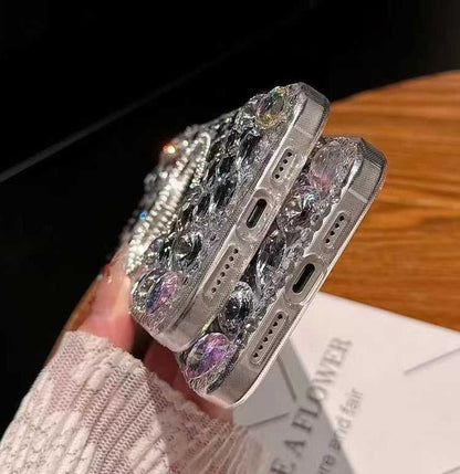 Spiegel handgefertigte Bling Strass PC Handyhülle, For iPhone 14 Plus, For iPhone 14, For iPhone 14 Pro, For iPhone 14 Pro Max, For iPhone 13 Pro Max, For iPhone 13 Pro, For iPhone 13, For iPhone 13 mini
