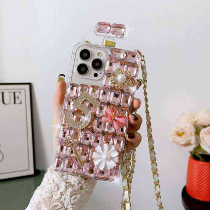 Strass Handyhülle Parfümflaschendesign für iPhone 16 Pro Max | 16 Pro | 16 Plus | 16 | 15 Pro Max | 15 Pro | 15 Plus | 15