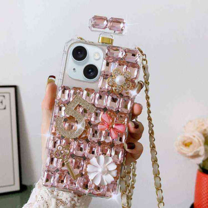 Strass Handyhülle Parfümflaschendesign für iPhone 16 Pro Max | 16 Pro | 16 Plus | 16 | 15 Pro Max | 15 Pro | 15 Plus | 15