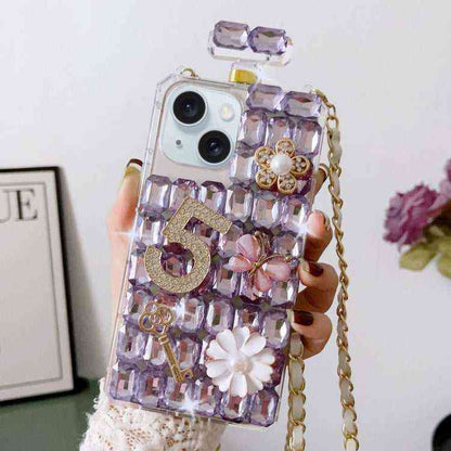 Strass Handyhülle Parfümflaschendesign für iPhone 16 Pro Max | 16 Pro | 16 Plus | 16 | 15 Pro Max | 15 Pro | 15 Plus | 15