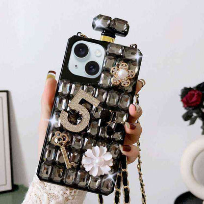 Strass Handyhülle Parfümflaschendesign für iPhone 16 Pro Max | 16 Pro | 16 Plus | 16 | 15 Pro Max | 15 Pro | 15 Plus | 15