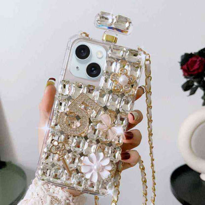 Strass Handyhülle Parfümflaschendesign für iPhone 16 Pro Max | 16 Pro | 16 Plus | 16 | 15 Pro Max | 15 Pro | 15 Plus | 15