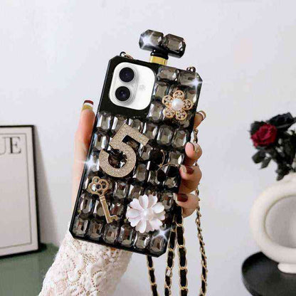 Strass Handyhülle Parfümflaschendesign für iPhone 16 Pro Max | 16 Pro | 16 Plus | 16 | 15 Pro Max | 15 Pro | 15 Plus | 15