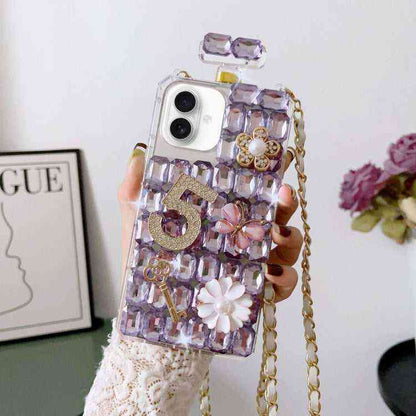 Strass Handyhülle Parfümflaschendesign für iPhone 16 Pro Max | 16 Pro | 16 Plus | 16 | 15 Pro Max | 15 Pro | 15 Plus | 15