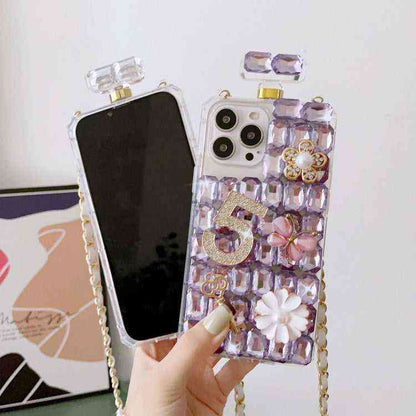 Strass Handyhülle Parfümflaschendesign für iPhone 16 Pro Max | 16 Pro | 16 Plus | 16 | 15 Pro Max | 15 Pro | 15 Plus | 15