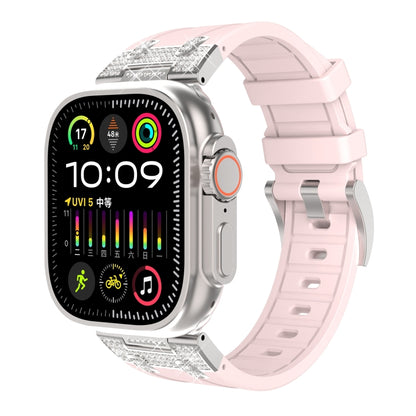Silicone Rhinestone Band for Apple Watch SE 2023 44mm | Ultra 2 49mm | 9 45mm | Ultra 49mm | 8 45mm