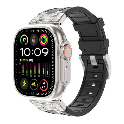 Silicone Rhinestone Band for Apple Watch SE 2023 44mm | Ultra 2 49mm | 9 45mm | Ultra 49mm | 8 45mm