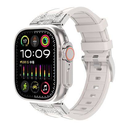Silicone Rhinestone Band for Apple Watch SE 2023 44mm | Ultra 2 49mm | 9 45mm | Ultra 49mm | 8 45mm