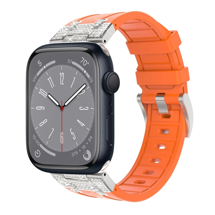 Silicone Strap with Rhinestones for Apple Watch SE 2022 44mm | 7 45mm | 6 44mm | 5 44mm | 4 44mm