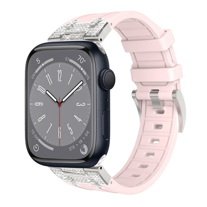 Silicone Strap with Rhinestones for Apple Watch SE 2022 44mm | 7 45mm | 6 44mm | 5 44mm | 4 44mm