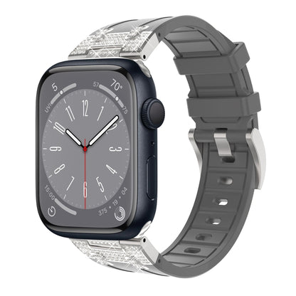 Silicone Strap with Rhinestones for Apple Watch SE 2022 44mm | 7 45mm | 6 44mm | 5 44mm | 4 44mm