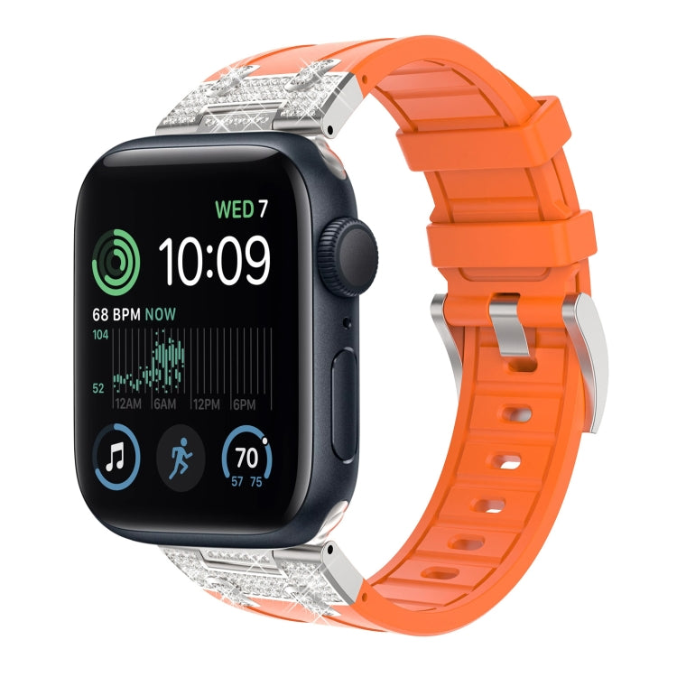 Silicone Strap with Rhinestones for Apple Watch SE 2022 44mm | 7 45mm | 6 44mm | 5 44mm | 4 44mm