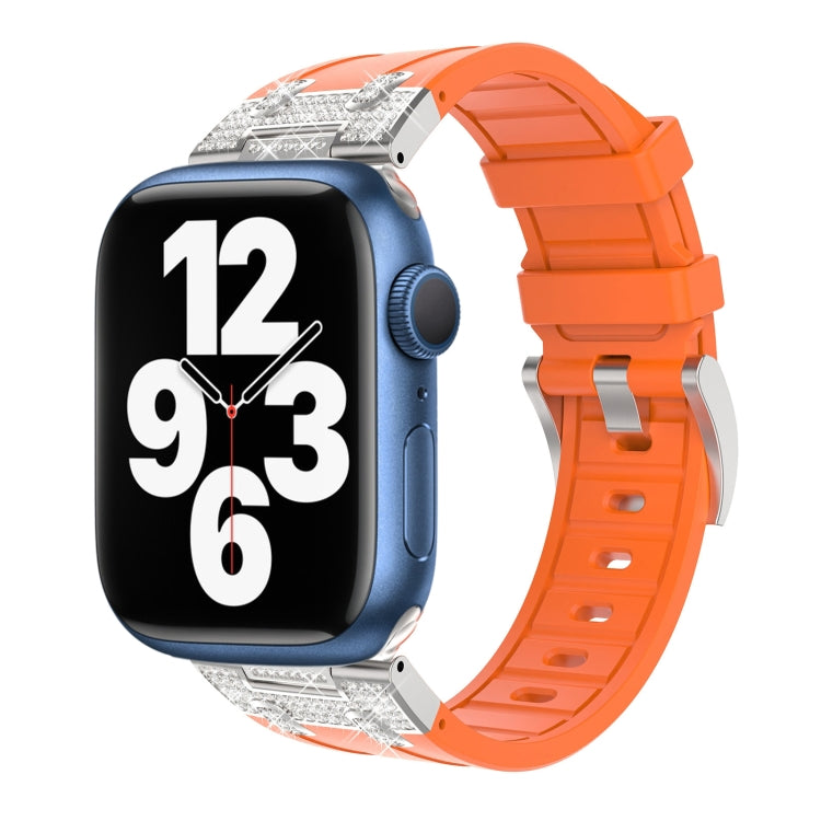 Silicone Strap with Rhinestones for Apple Watch SE 2022 44mm | 7 45mm | 6 44mm | 5 44mm | 4 44mm
