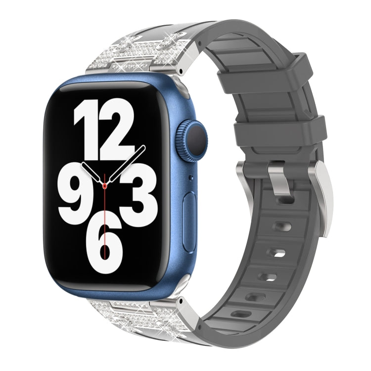 Silicone Strap with Rhinestones for Apple Watch SE 2022 44mm | 7 45mm | 6 44mm | 5 44mm | 4 44mm