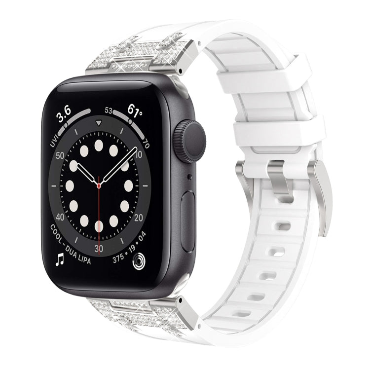 Silicone Strap with Rhinestones for Apple Watch SE 2022 44mm | 7 45mm | 6 44mm | 5 44mm | 4 44mm