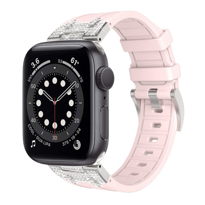 Silicone Strap with Rhinestones for Apple Watch SE 2022 44mm | 7 45mm | 6 44mm | 5 44mm | 4 44mm