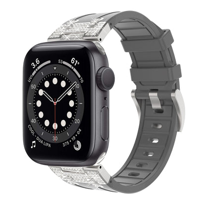 Silicone Strap with Rhinestones for Apple Watch SE 2022 44mm | 7 45mm | 6 44mm | 5 44mm | 4 44mm