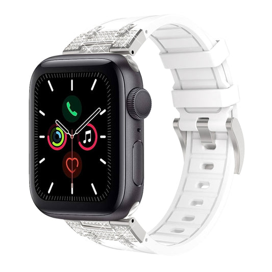 Silicone Strap with Rhinestones for Apple Watch 3 42mm