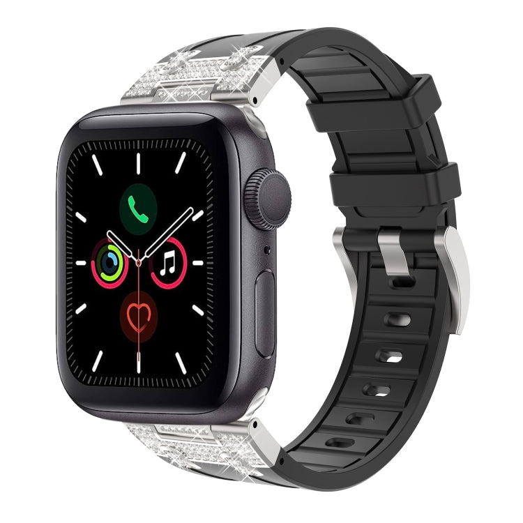 Silicone Strap with Rhinestones for Apple Watch 3 42mm