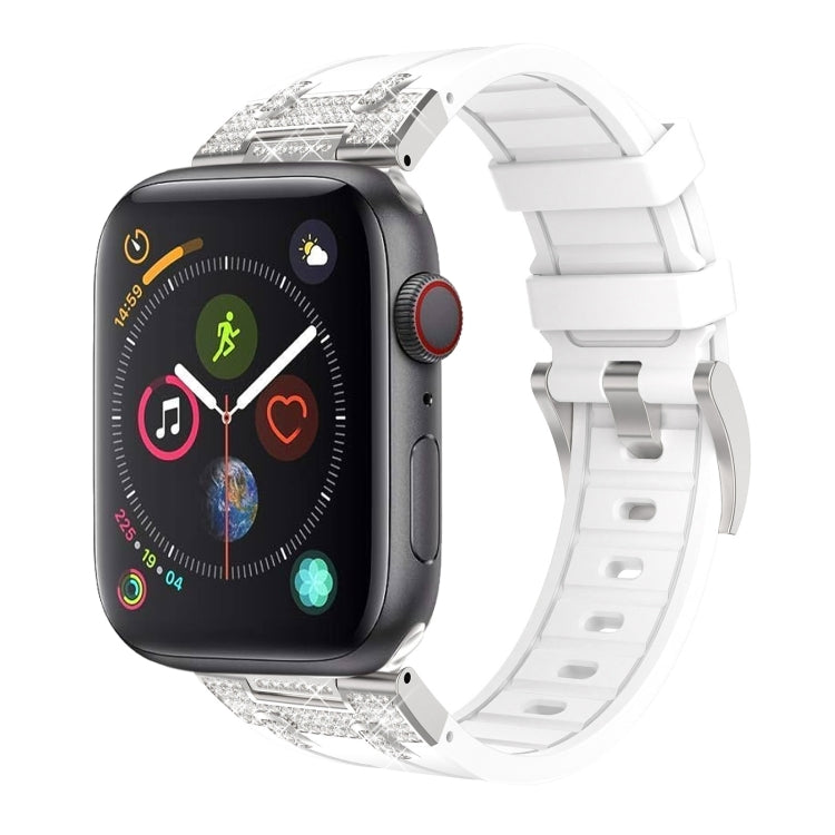 Silicone Strap with Rhinestones for Apple Watch 3 42mm