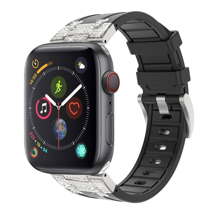 Silicone Strap with Rhinestones for Apple Watch 3 42mm