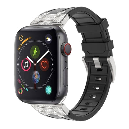 Silicone Strap with Rhinestones for Apple Watch 3 42mm