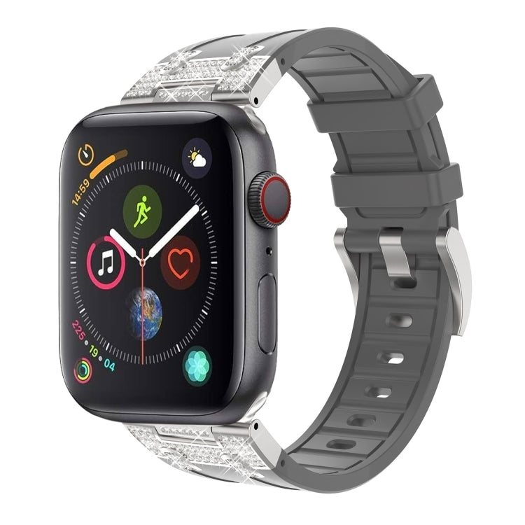 Silicone Strap with Rhinestones for Apple Watch 3 42mm