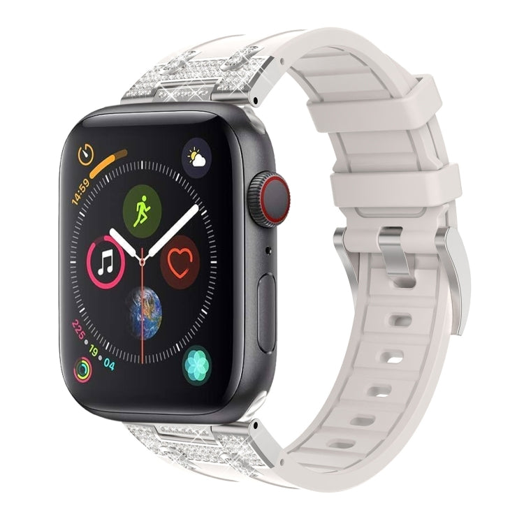Silicone Strap with Rhinestones for Apple Watch 3 42mm