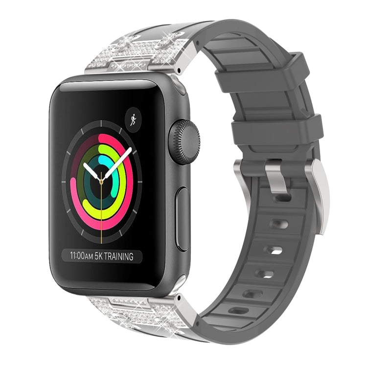 Silicone Strap with Rhinestones for Apple Watch 3 42mm