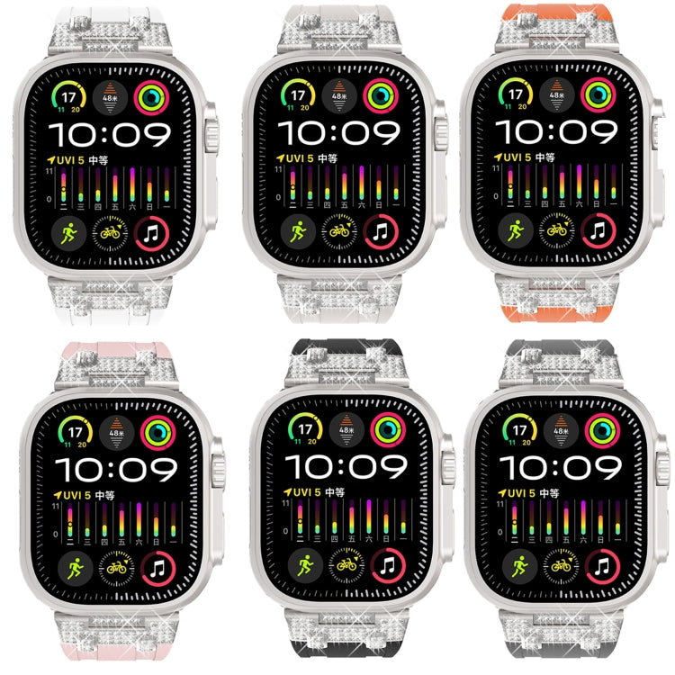 Silicone Strap with Rhinestones for Apple Watch 3 42mm