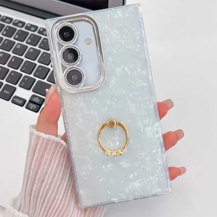 Glitzer TPU Handyhülle mit Ringhalter für Samsung Galaxy S25 5G