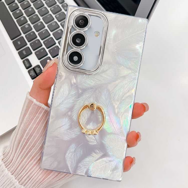 Glitzer TPU Handyhülle mit Ringhalter für Samsung Galaxy S25 5G