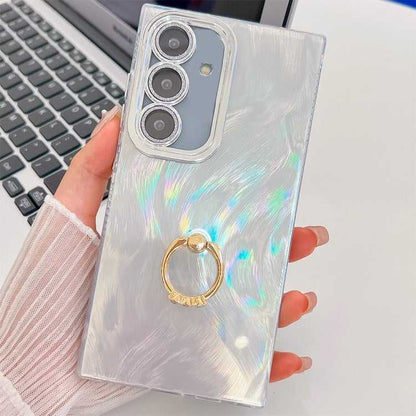 Glitzer TPU Handyhülle mit Ringhalter für Samsung Galaxy S25 5G