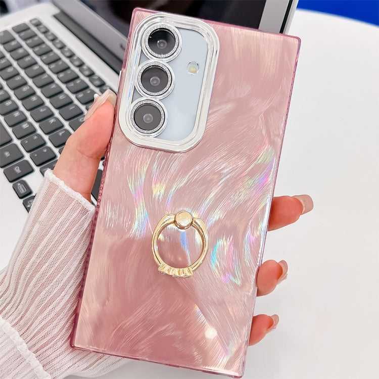 Glitzer TPU Handyhülle mit Ringhalter für Samsung Galaxy S25 5G