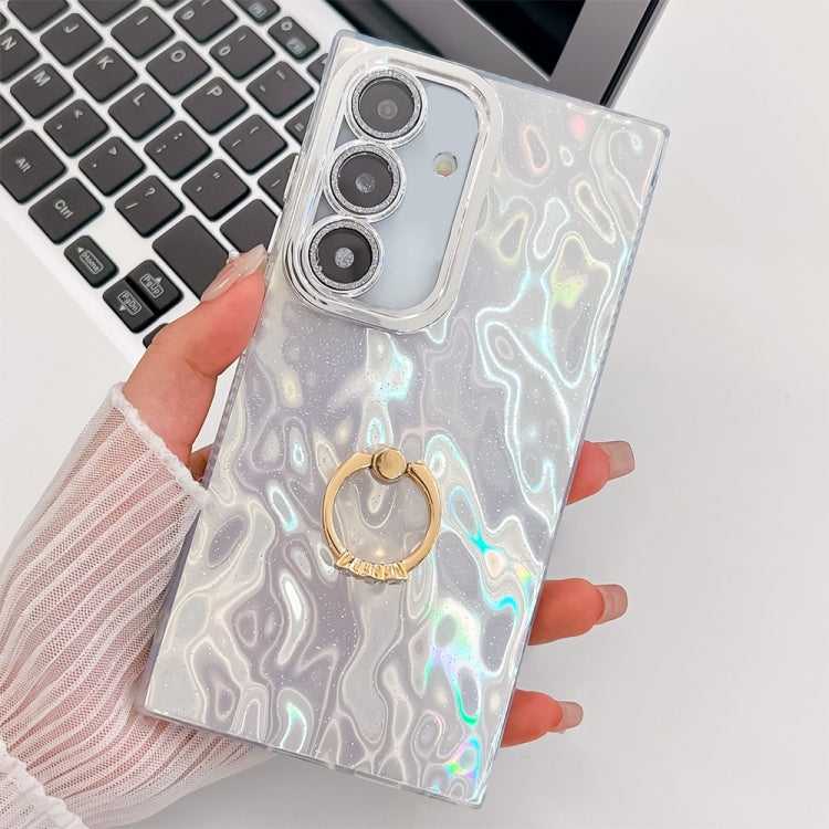 Glitzer TPU Handyhülle mit Ringhalter für Samsung Galaxy S25 5G