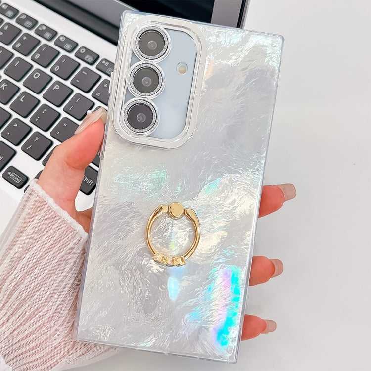 Glitzer TPU Handyhülle mit Ringhalter für Samsung Galaxy S25 5G