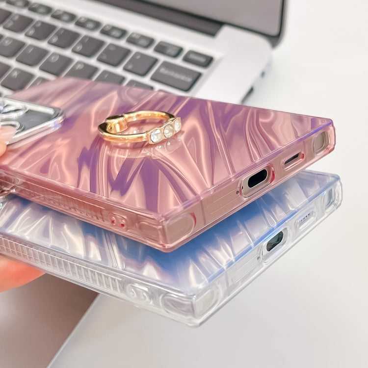 Glitzer TPU Handyhülle mit Ringhalter für Samsung Galaxy S25 Ultra 5G