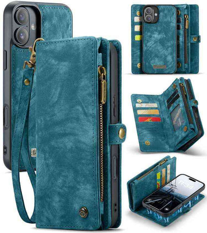 CaseMe multifunktionale Leder Handyhülle für iPhone 16e | 16 | 16 Plus | 16 Pro | 16 PRO Max