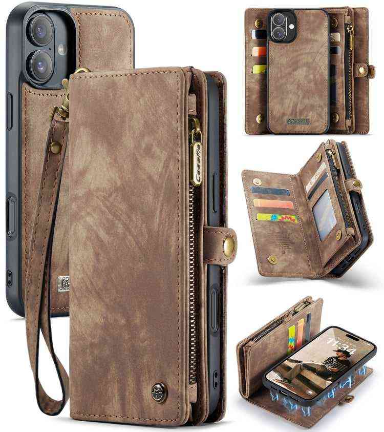 CaseMe multifunktionale Leder Handyhülle für iPhone 16e | 16 | 16 Plus | 16 Pro | 16 PRO Max