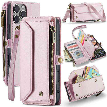CaseMe Leder RFID Klappetui mit Geldbörse für iPhone 16e | 16 Pro Max | 16 Pro | 16 Plus | 16