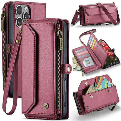CaseMe Leder RFID Klappetui mit Geldbörse für iPhone 16e | 16 Pro Max | 16 Pro | 16 Plus | 16