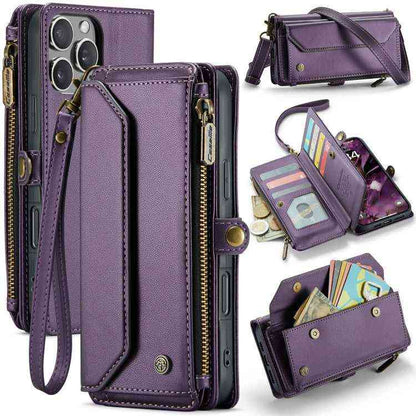 CaseMe Leder RFID Klappetui mit Geldbörse für iPhone 16e | 16 Pro Max | 16 Pro | 16 Plus | 16