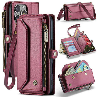 CaseMe Leder RFID Klappetui mit Geldbörse für iPhone 16e | 16 Pro Max | 16 Pro | 16 Plus | 16