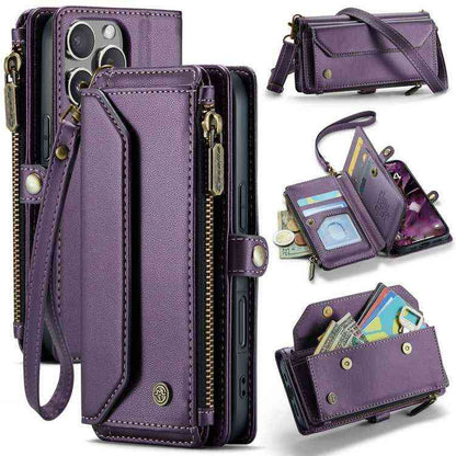 CaseMe Leder RFID Klappetui mit Geldbörse für iPhone 16e | 16 Pro Max | 16 Pro | 16 Plus | 16