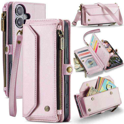 CaseMe Leder RFID Klappetui mit Geldbörse für iPhone 16e | 16 Pro Max | 16 Pro | 16 Plus | 16